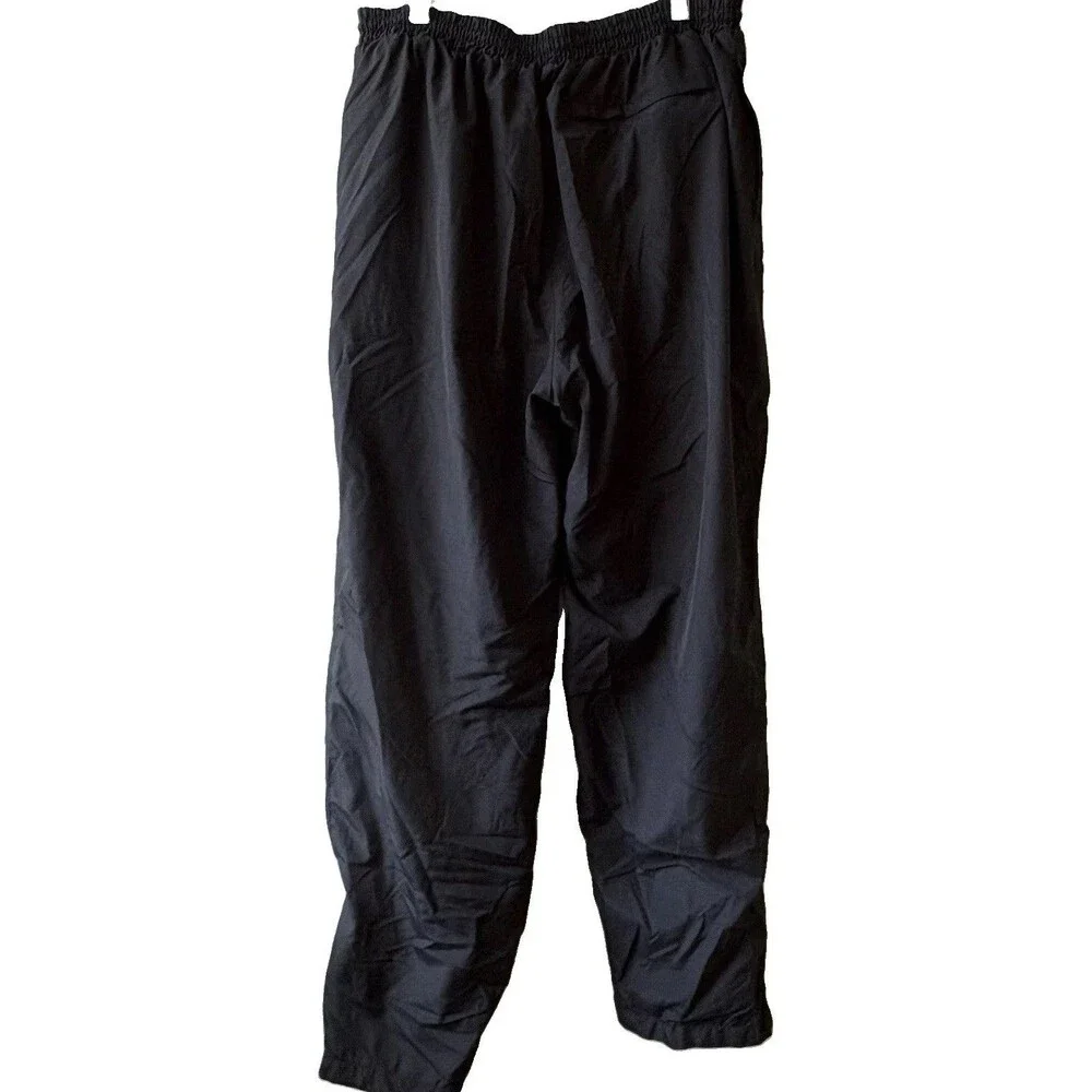 TravelSmith Men's Black Pants XL Woven Cotton Blend Elastic Waist Drawstring